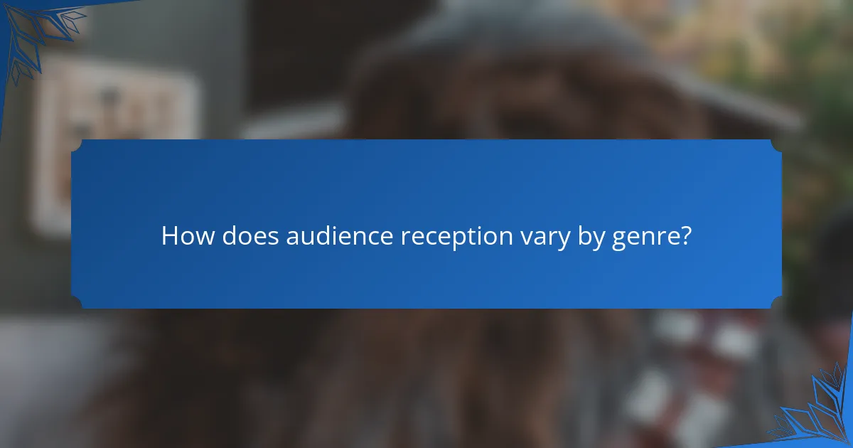 How does audience reception vary by genre?
